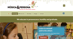 Desktop Screenshot of musicaypersona.org