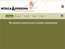 Tablet Screenshot of musicaypersona.org